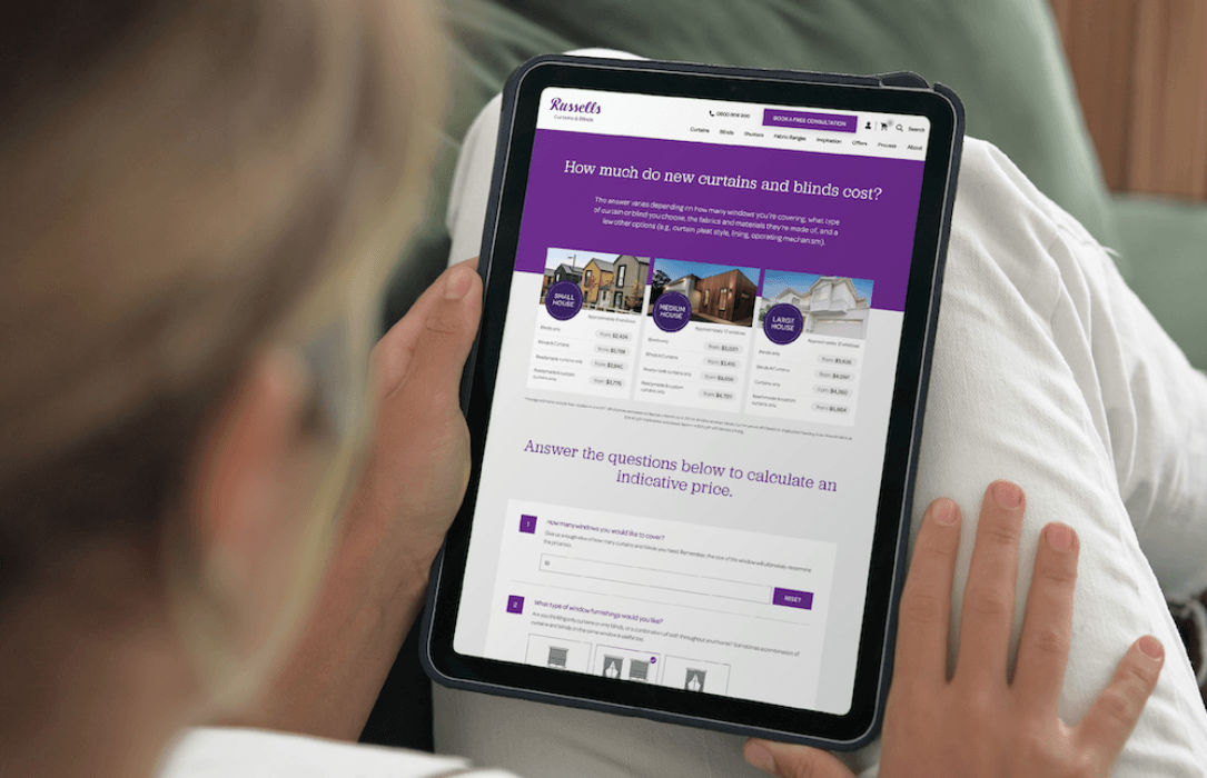 Website pricing tool assets Promo Block